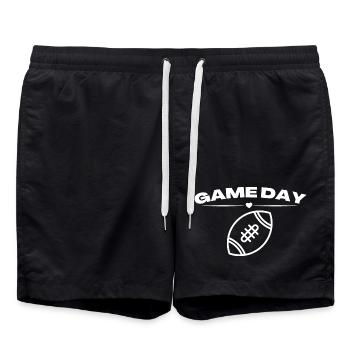 Game Day American Football Sport - Swim Trunks - black - Front - AI Model Male 185 light (185cm)