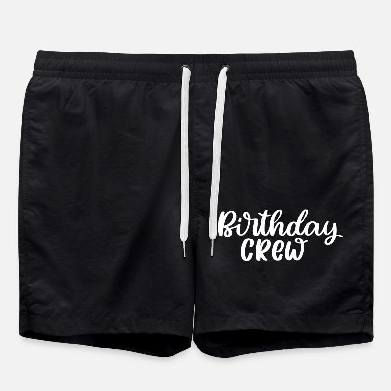 Birthday Crew - Swim Trunks - black