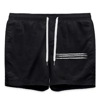 3 lignes sales - Vectorgraphic - Short de bain - noir - Devant - AI Model Male 185 light (185cm)