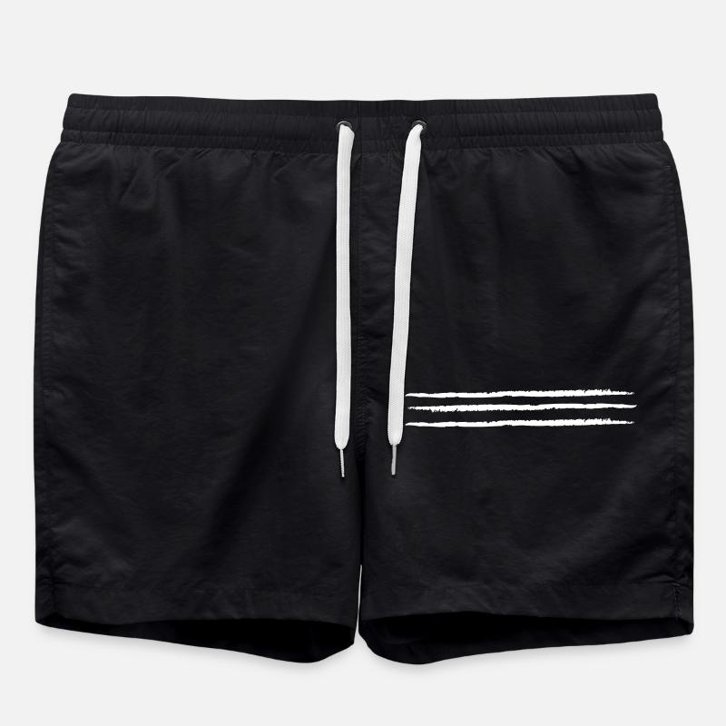 3 dirty lines - Vectorgraphic - Badeshorts - Schwarz