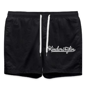 Kinderärztin - Badeshorts - Schwarz - Vorne - AI Model Male 185 light (185cm)