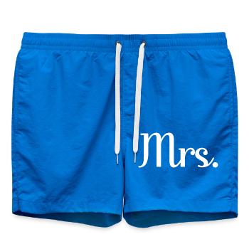 Mme Matching Couple Fiançailles Mariage Lune de miel - Short de bain - cobalt blue - Devant