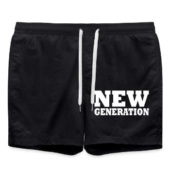 New generation - Badeshorts - Schwarz - Vorne - AI Model Male 185 light (185cm)