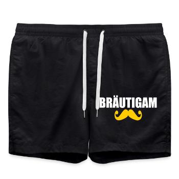 bräutigam - Badeshorts - Schwarz - Vorne - AI Model Male 185 light (185cm)