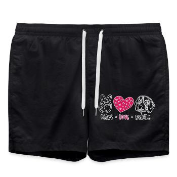 Peace love beagle - Swim Trunks - black - Front - AI Model Male 185 light (185cm)