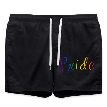 Trage deinen Stolz - Badeshorts - Schwarz - Vorne - AI Model Male 185 light (185cm)