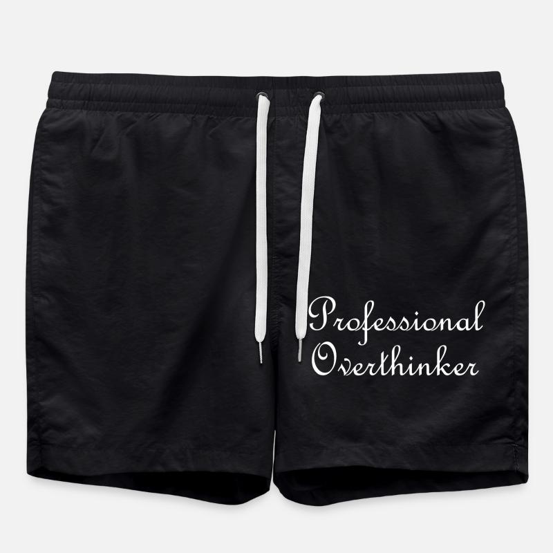 Professional overthinker - Swim Trunks - black