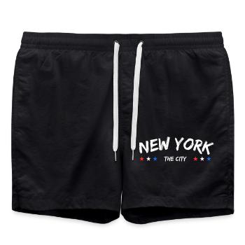 New York The City Stars - Swim Trunks - black - Front - AI Model Male 185 light (185cm)