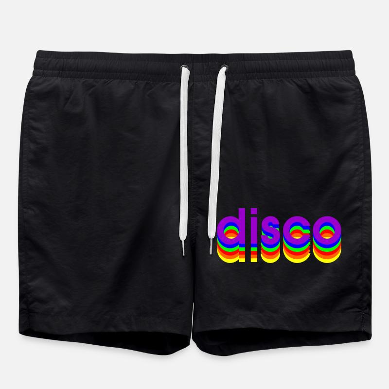 80er disco - Badeshorts - Schwarz