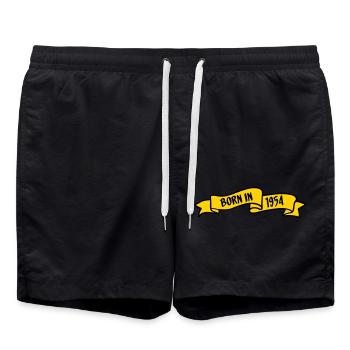 Né en 1954 - Short de bain - noir - Devant - AI Model Male 185 light (185cm)