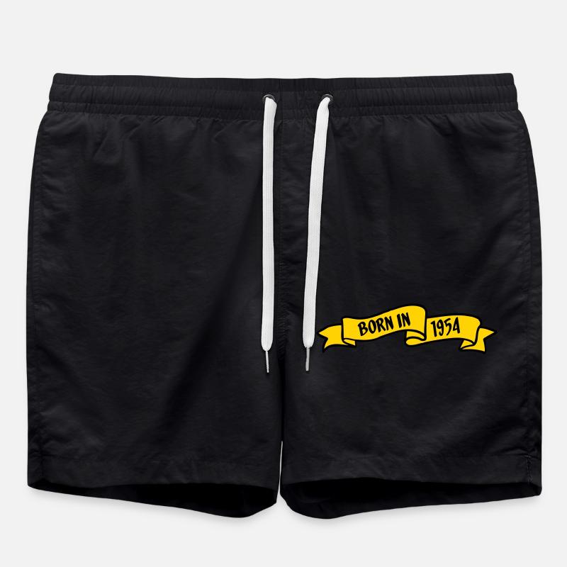 Born in 1954 - Swim Trunks - black