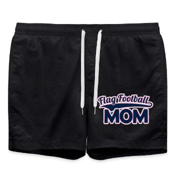 Flag Football Mom - Badeshorts - Schwarz - Vorne - AI Model Male 185 light (185cm)
