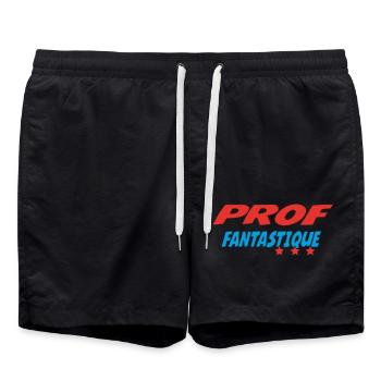 PROF FANTASTIQUE - Short de bain - noir - Devant - AI Model Male 185 light (185cm)