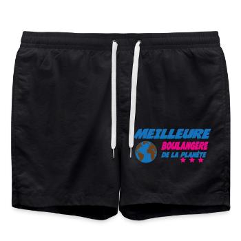 Meilleure BOULANGERE de la planète - Short de bain - noir - Devant - AI Model Male 185 light (185cm)