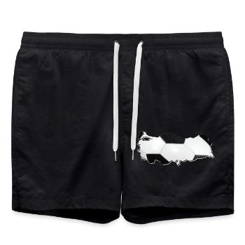 Turkey Türkiye Map Framed Real Football - Swim Trunks - black - Front - AI Model Male 185 light (185cm)