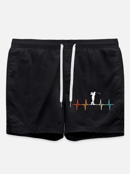 Golf Heartbeat - Swim Trunks - black