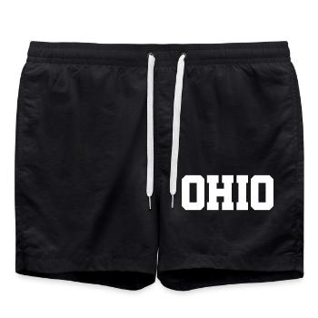 Ohio - US State - United States of America - USA - Swim Trunks - black - Front - AI Model Male 185 light (185cm)