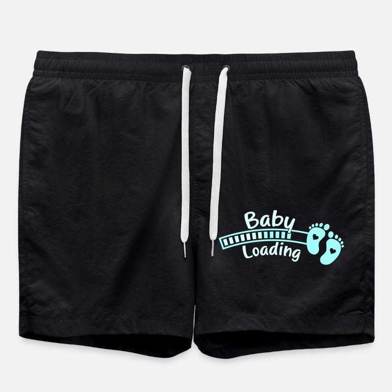 baby baby feet loading - Swim Trunks - black