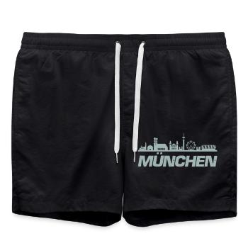 Horizon de Munich - Short de bain - noir - Devant - AI Model Male 185 light (185cm)