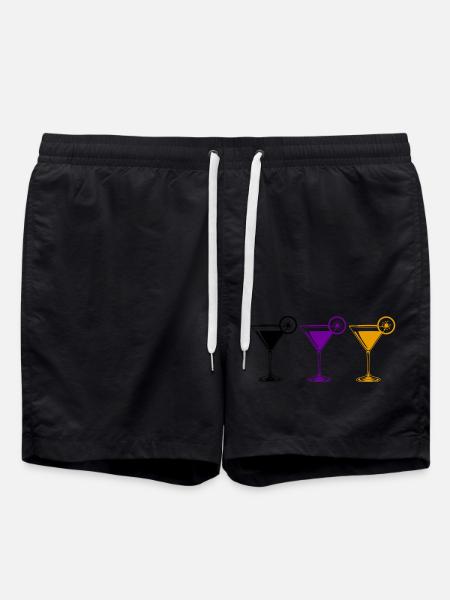 Cocktails - Swim Trunks - black