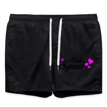 bride squad 02 - Badeshorts - Schwarz - Vorne - AI Model Male 185 light (185cm)