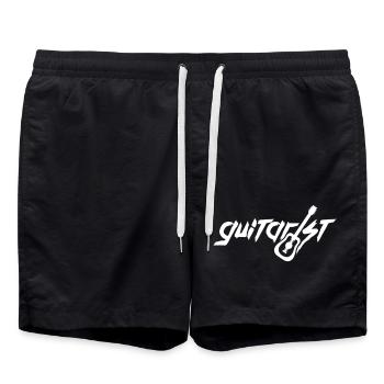 Guitarist Guitar Playing Guitarist Rock Music Fun - Swim Trunks - black - Front - AI Model Male 185 light (185cm)