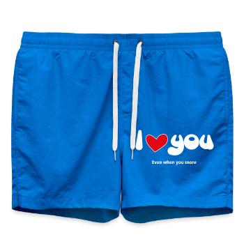 Je t’aime - Citations amusantes Couples NOUVEAU 02 - Short de bain - cobalt blue - Devant