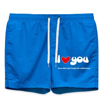 Je t’aime - Citations drôles Couples NOUVEAU 17 - Short de bain - cobalt blue - Devant