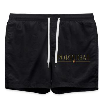 I Love Portugal, Elegance Style Design T-Shirt - Swim Trunks - black - Front - AI Model Male 185 light (185cm)