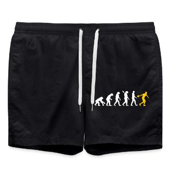 Cadeau de bowling Bowling Fun Shirt Équipe de bowling - Short de bain - noir - Devant - AI Model Male 185 light (185cm)