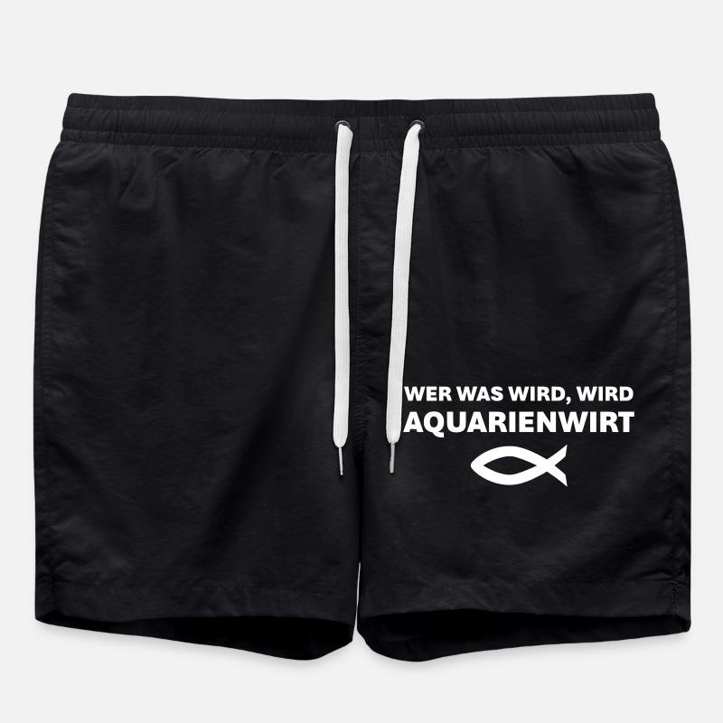 Aquarium host - Swim Trunks - black