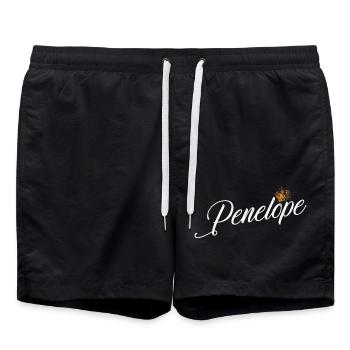 Penelope Name für Frauen Kinder Kleinkinder - Penelope - Badeshorts - Schwarz - Vorne - AI Model Male 185 light (185cm)