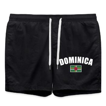 Dominica Dominican Flag - Swim Trunks - black - Front - AI Model Male 185 light (185cm)