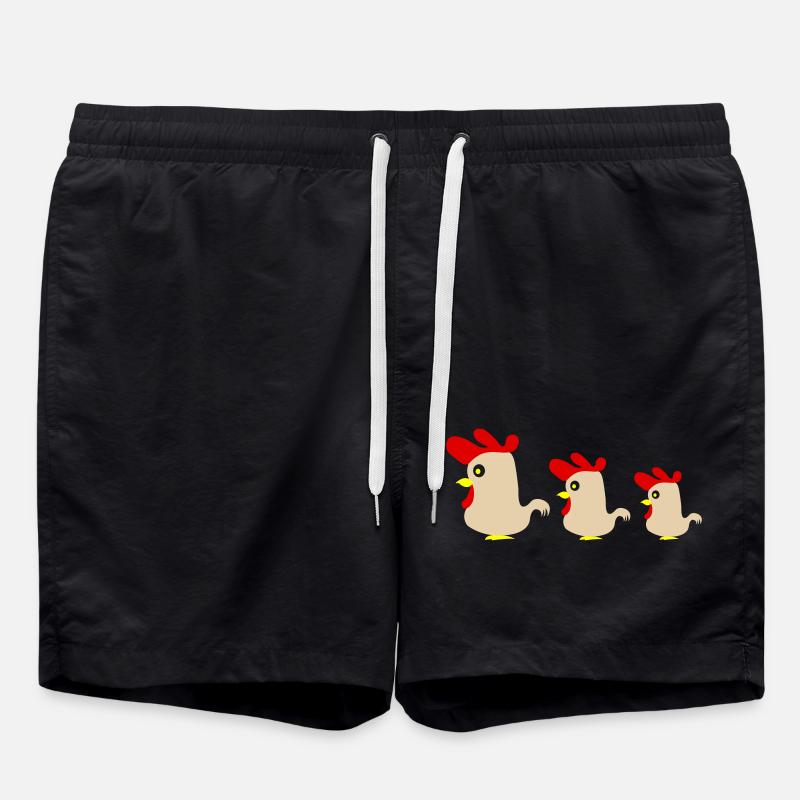Poulets - Short de bain - noir