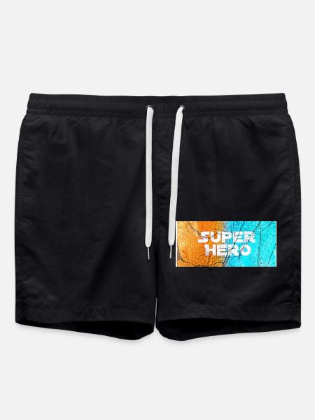 Super Hero - Swim Trunks - black