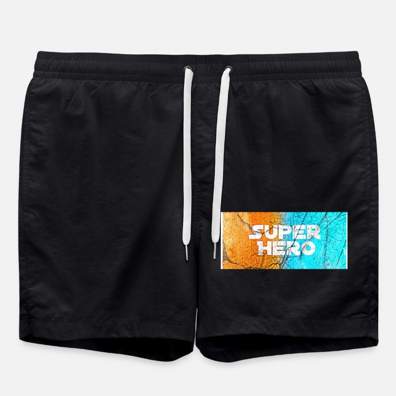 Super Hero - Swim Trunks - black