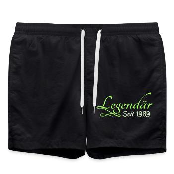 1989 - Badeshorts - Schwarz - Vorne - AI Model Male 185 light (185cm)