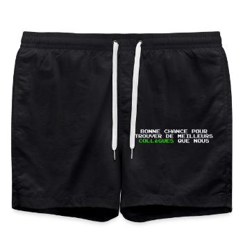 Man Humor Co-worker Departure Gift - Swim Trunks - black - Front - AI Model Male 185 light (185cm)