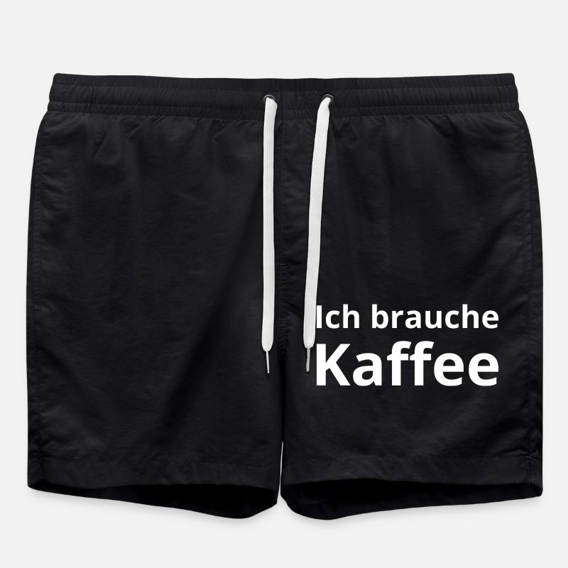 Kaffee - Badeshorts - Schwarz