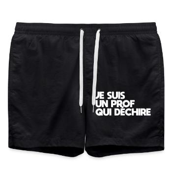 Je suis un prof qui déchire - Short de bain - noir - Devant - AI Model Male 185 light (185cm)