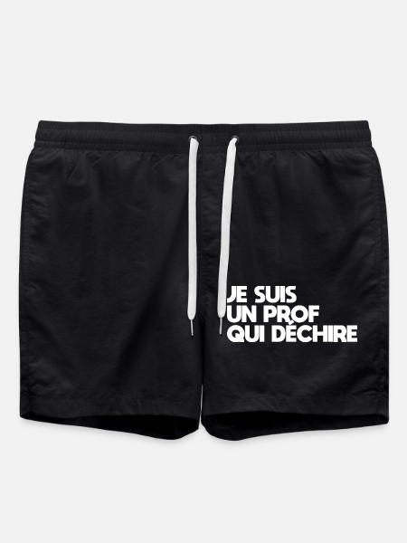 Ich bin ein Lehrer, der rockt - Badeshorts - Schwarz