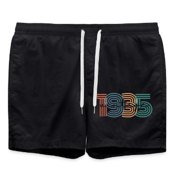 1935 Vintage Retro - Badeshorts - Schwarz - Vorne - AI Model Male 185 light (185cm)