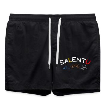 SALENTU ☀️ 🌊💨 - Badeshorts - Schwarz - Vorne - AI Model Male 185 light (185cm)