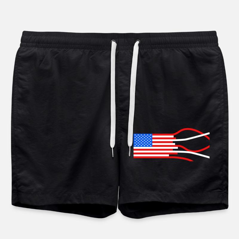 Stars and Stripes - Swim Trunks - black