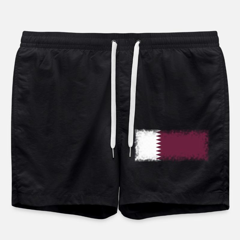 Katar als Katar - Badeshorts - Schwarz