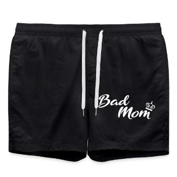 Mauvaise maman blanc - Short de bain - noir - Devant - AI Model Male 185 light (185cm)