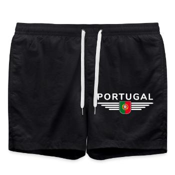 I Love Portugal, conception de tenue de t-shirt - Short de bain - noir - Devant - AI Model Male 185 light (185cm)