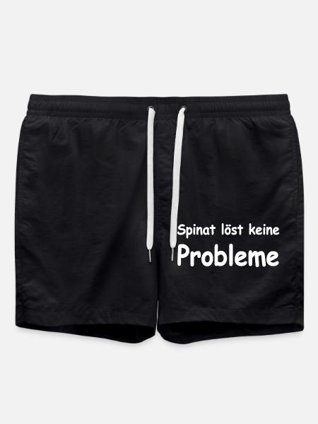 Spinat - Badeshorts - Schwarz