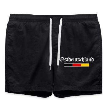 Ostdeutschland DDR Ossi Osten - Badeshorts - Schwarz - Vorne - AI Model Male 185 light (185cm)