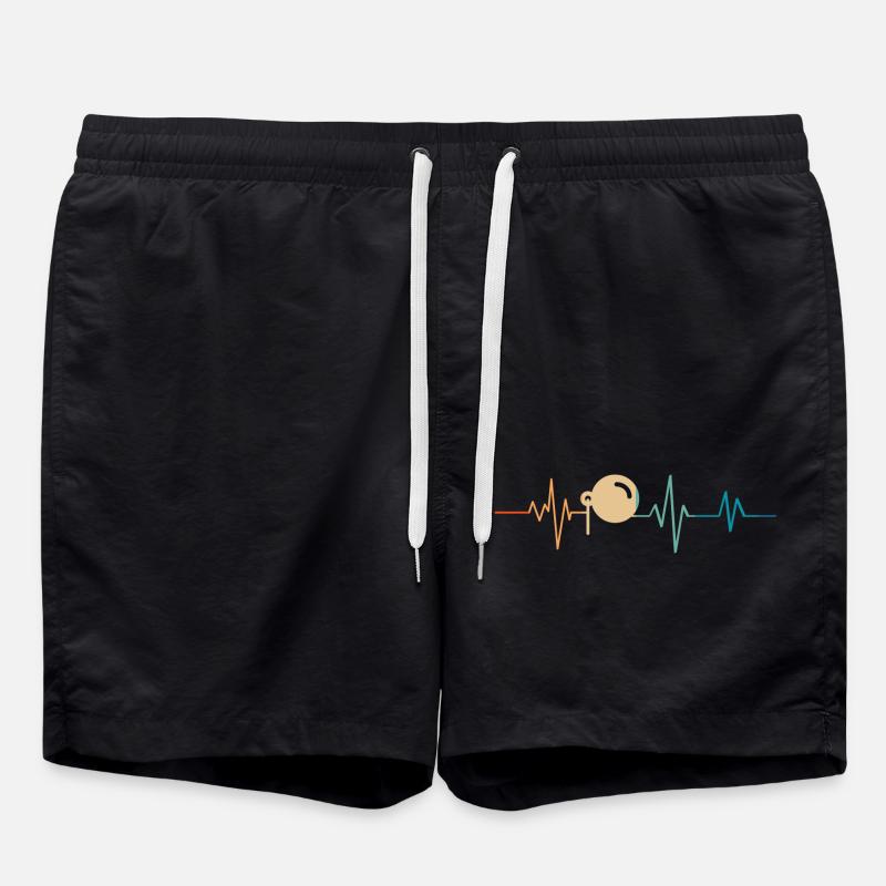 Heartbeat Retro Glasses Monocles - Swim Trunks - black